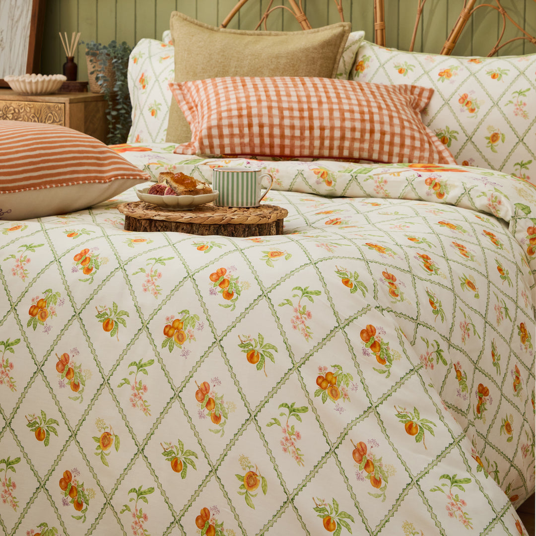 Peach Harvest Super King Duvet Set Orange - image 6