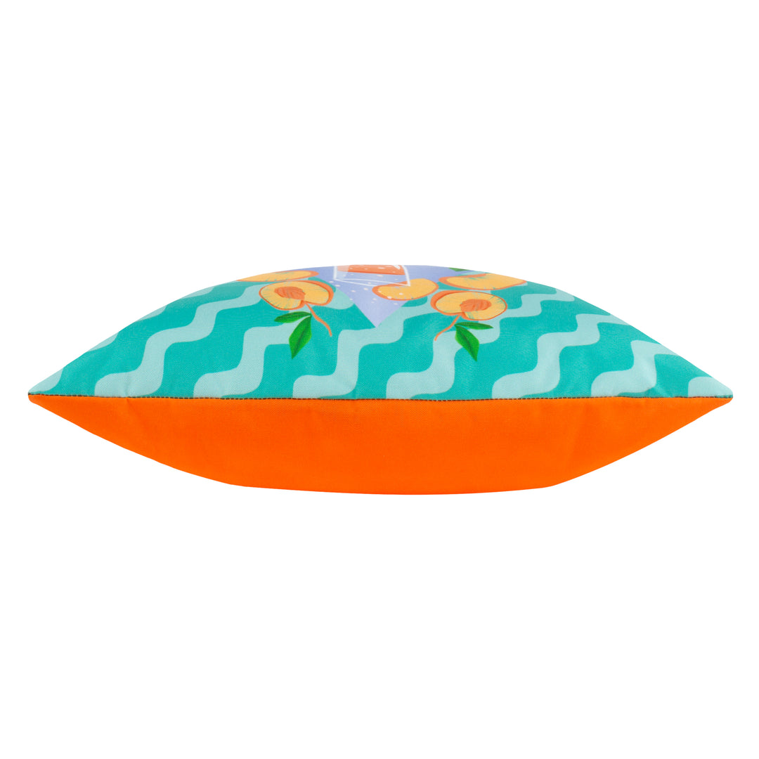 Peachy 43x43 Outdoor Cushion Case Aqua - image 4