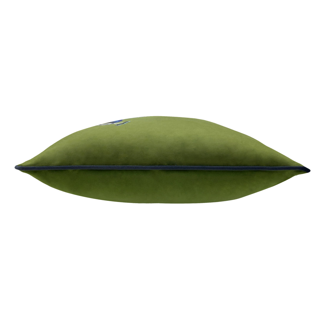 PEACOCK 43X43 CUSHION CASE OLIVE