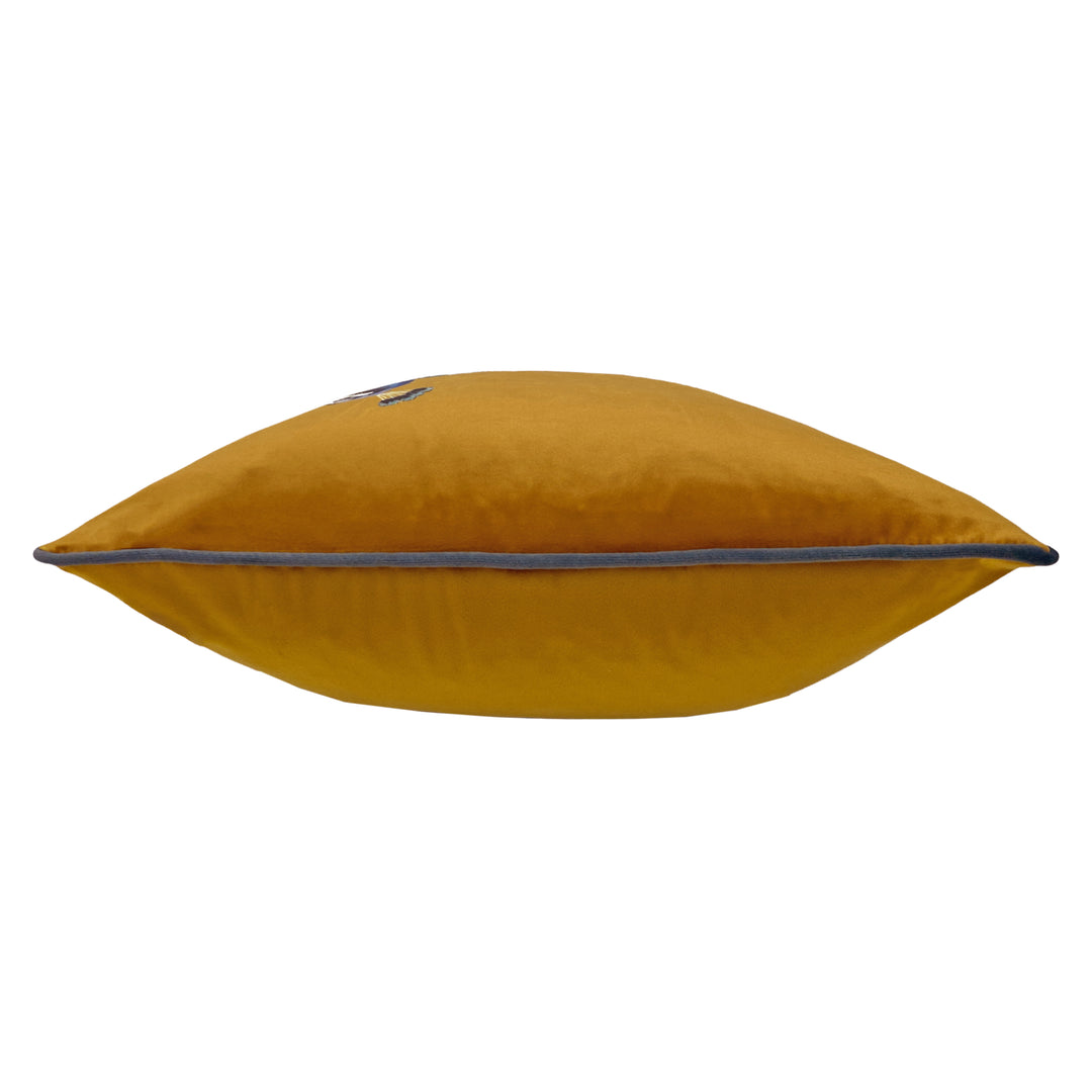 PEACOCK 43X43 CUSHION CASE SAFFRON