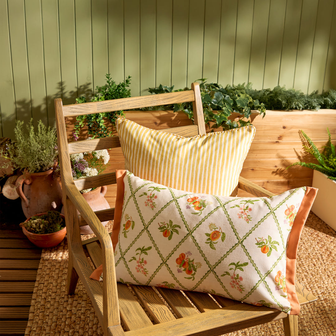 PEACH TRELLIS 40X60 OUTDOOR CUSHION CASE ORANGE