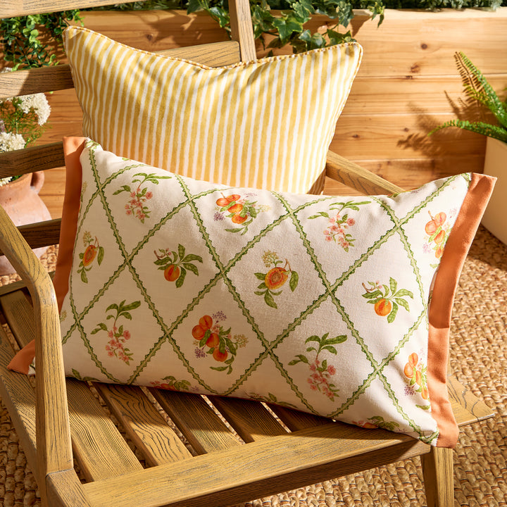 PEACH TRELLIS 40X60 OUTDOOR CUSHION CASE ORANGE