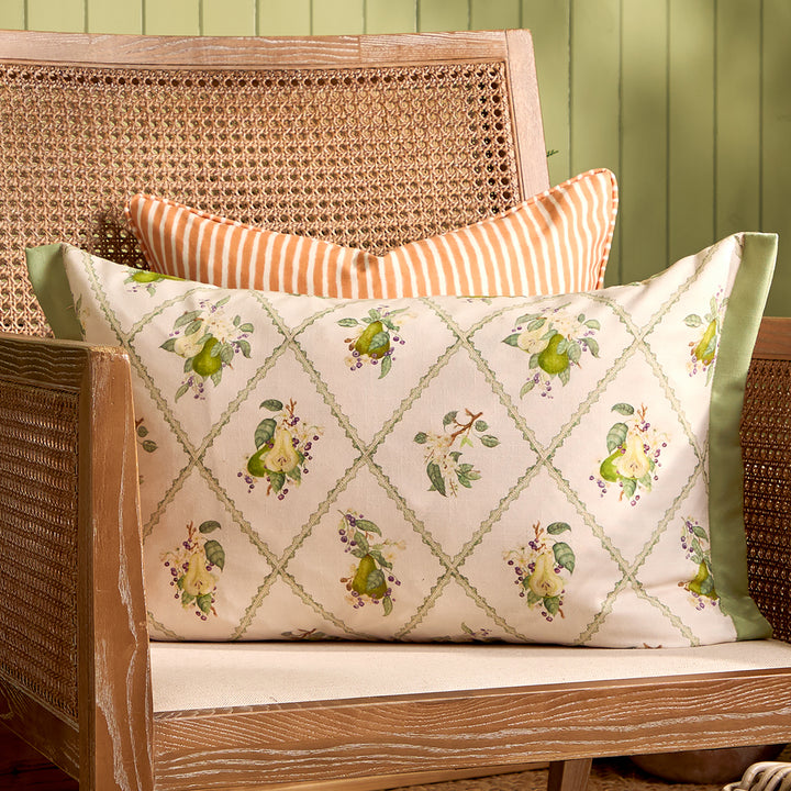 PEAR TRELLIS 40X60 OUTDOOR CUSHION CASE GREEN