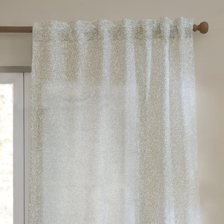 Perrie Leaf 140x250 Panel Curtains Natural - image 3