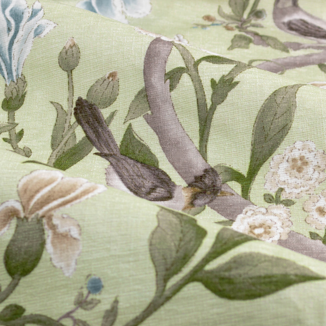 Porcelain Garden 228x182 Pencil Pleat Curtains Sage - image 5