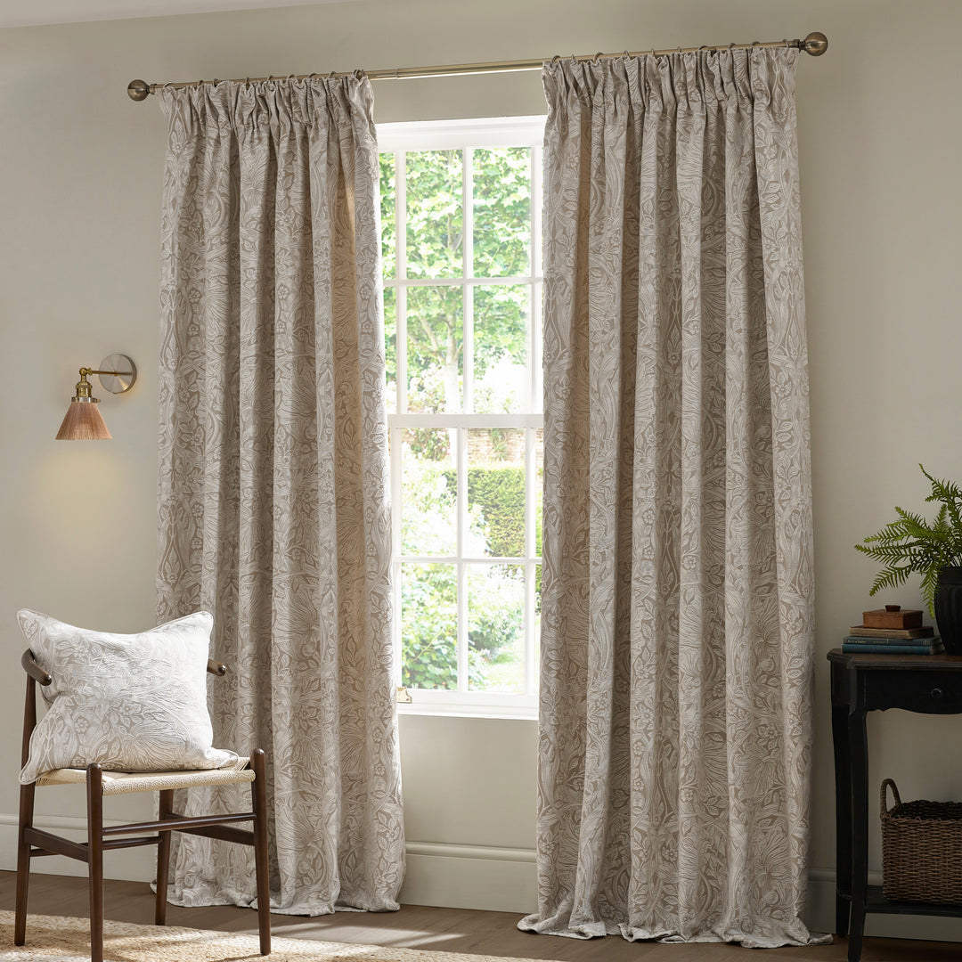 Pimpernel 117x137 Pencil Pleat Curtains Linen - image 4
