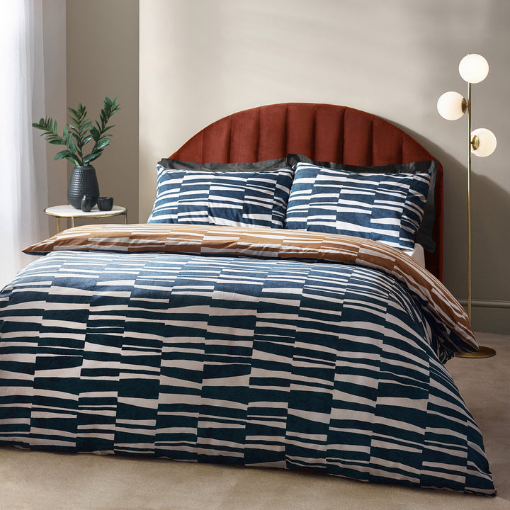 Piper Double Duvet Set Dusk/Bronze