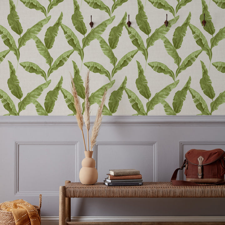 PLANTAIN WALLPAPER NATURAL/GREEN