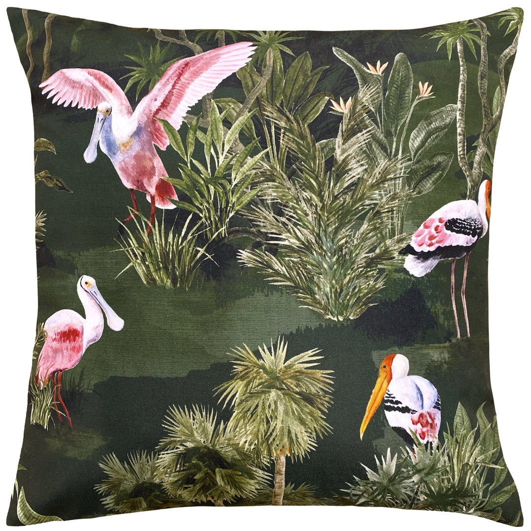 Platalea 43x43 Outdoor Cushion Cover Bottle Green
