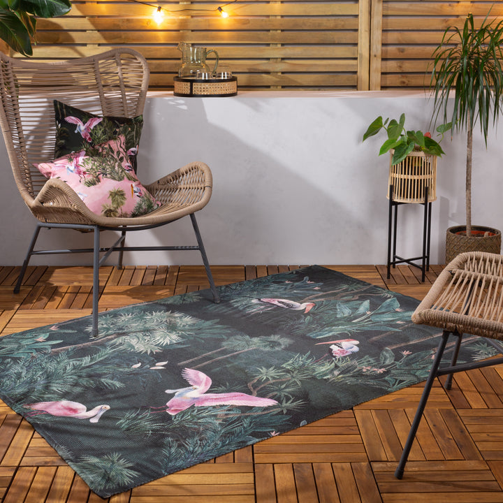 PLATALEA 120X170 OUTDOOR RUG BOTTLE GREEN