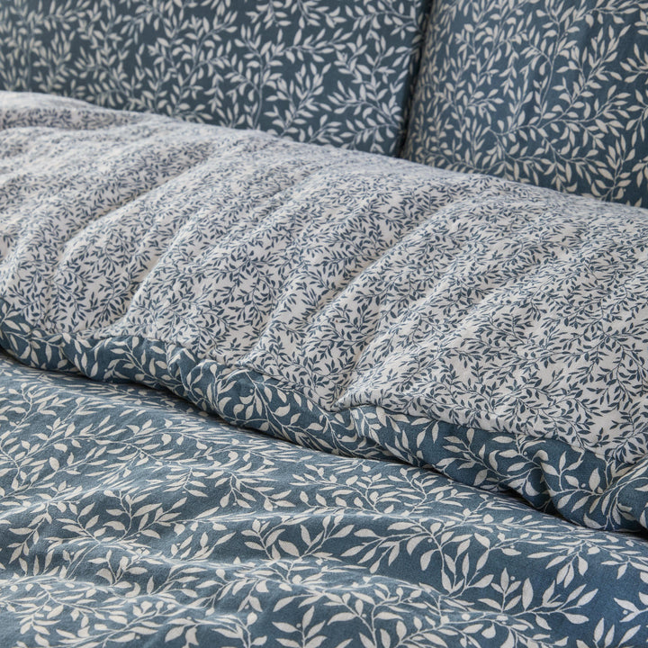 Perrie Leaf Double Duvet Set Denim - image 5