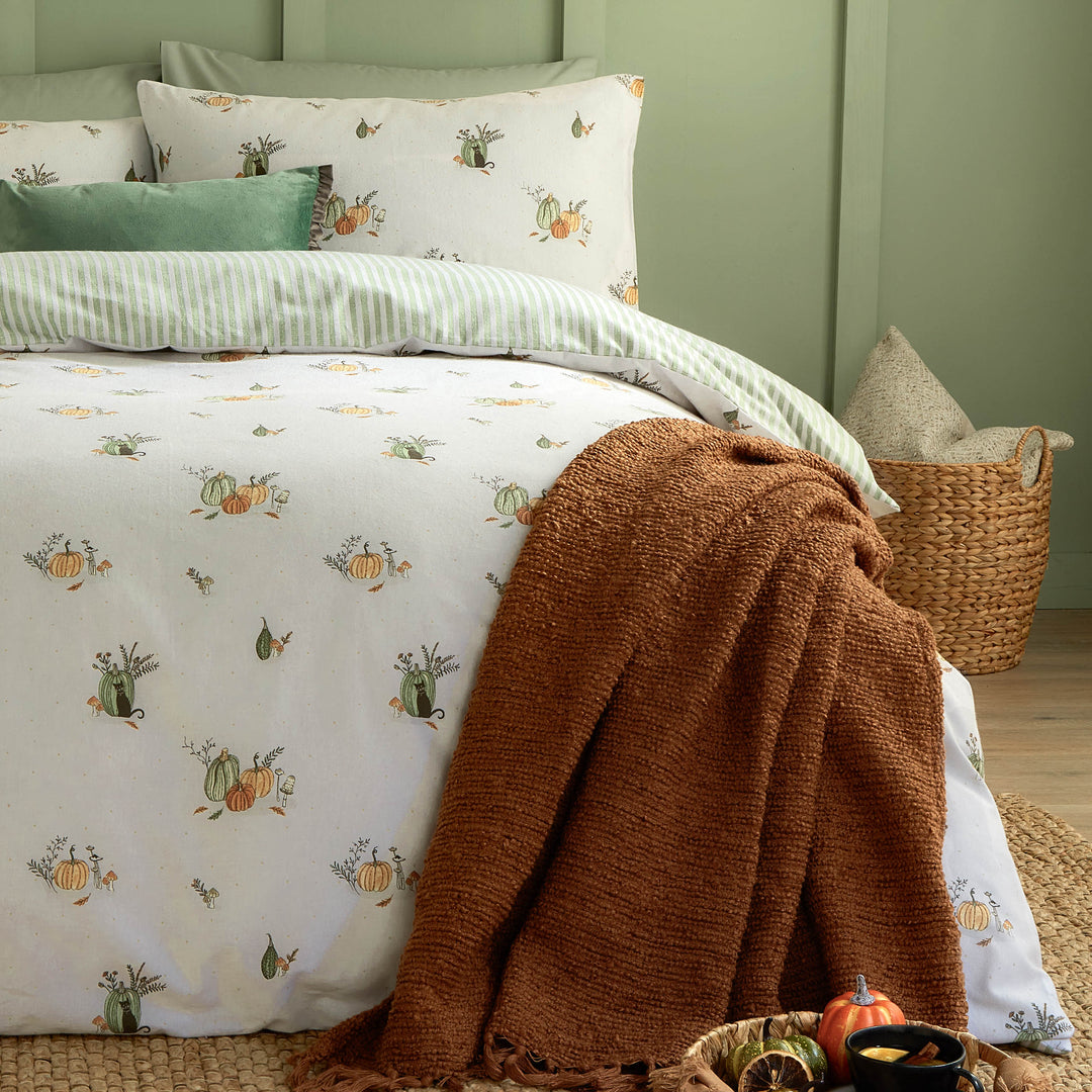 Pumpkin Spice Single Duvet Set White - image 3