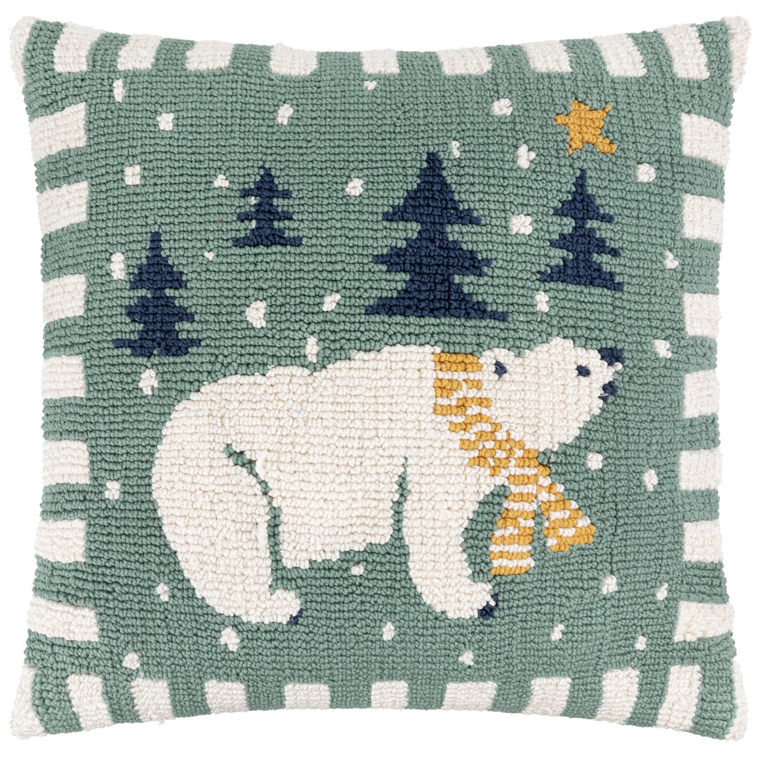 Polar Bear 45x45 Cushion Case Frosty Blue - image 2