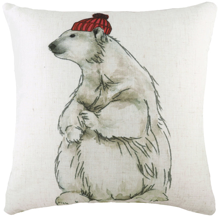 POLAR BEAR WITH HAT  43X43 C/CASE