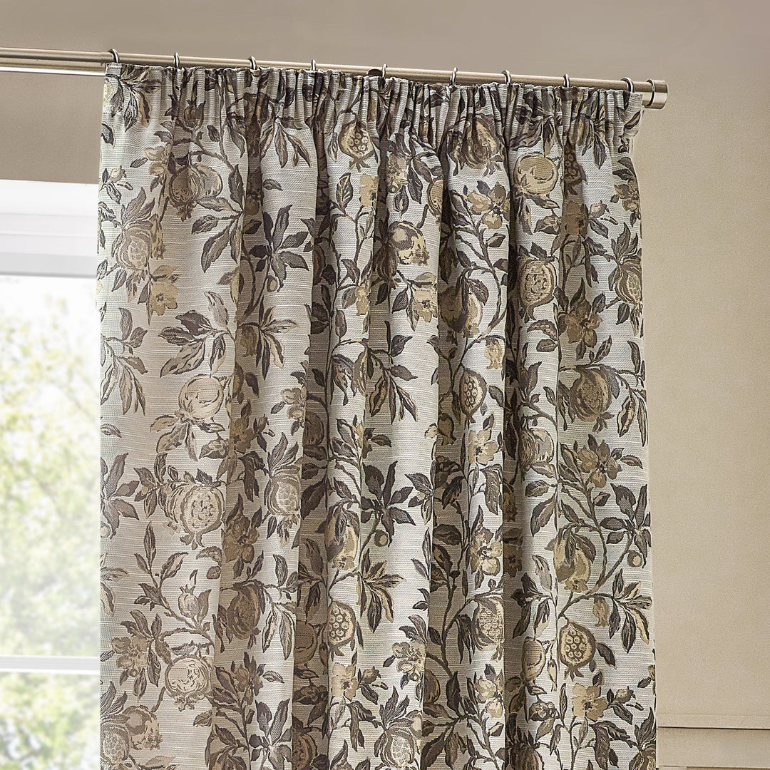 POMEGRANATE 117X182 PENCIL PLEAT CURTAINS NATURAL