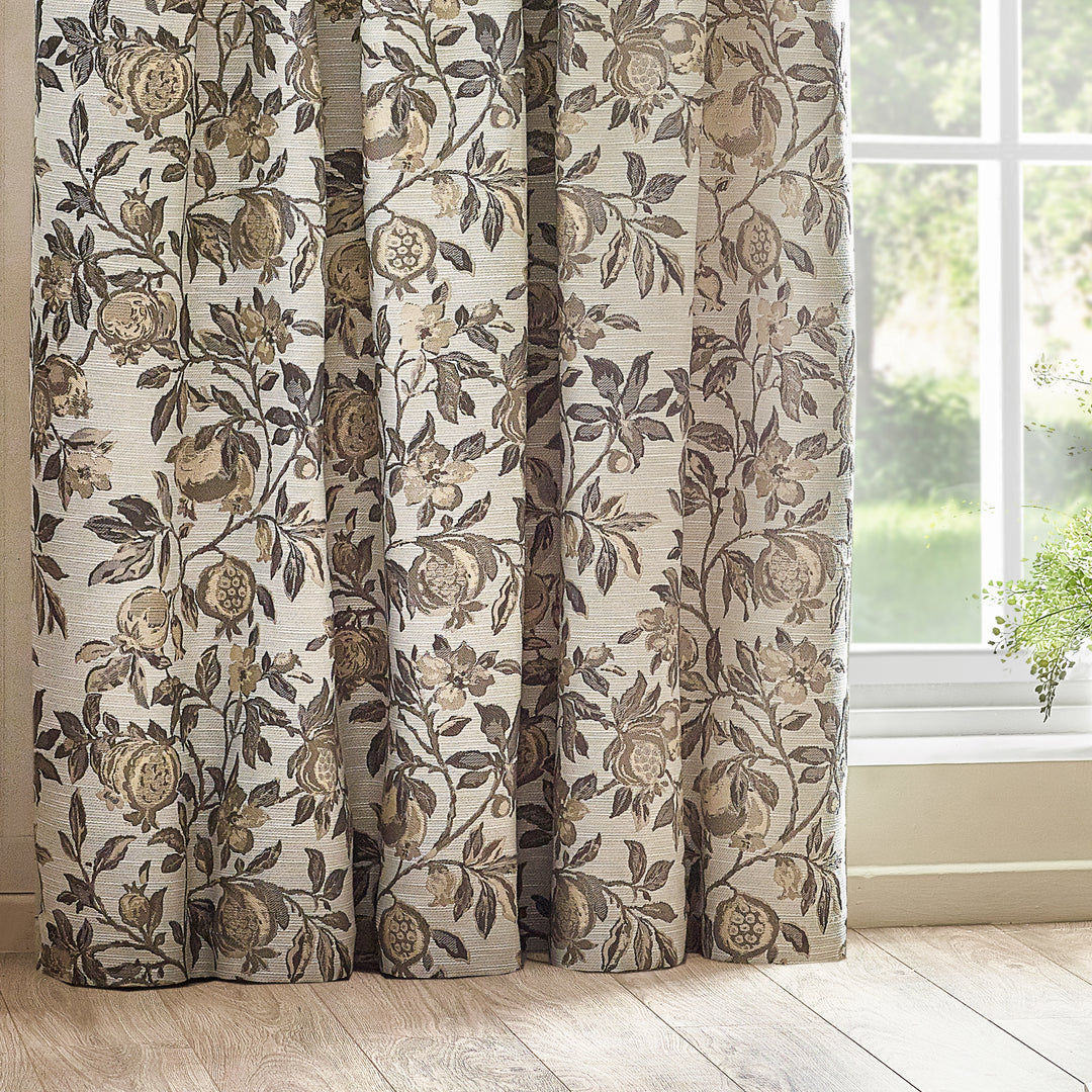 POMEGRANATE 167X137 PENCIL PLEAT CURTAINS NATURAL