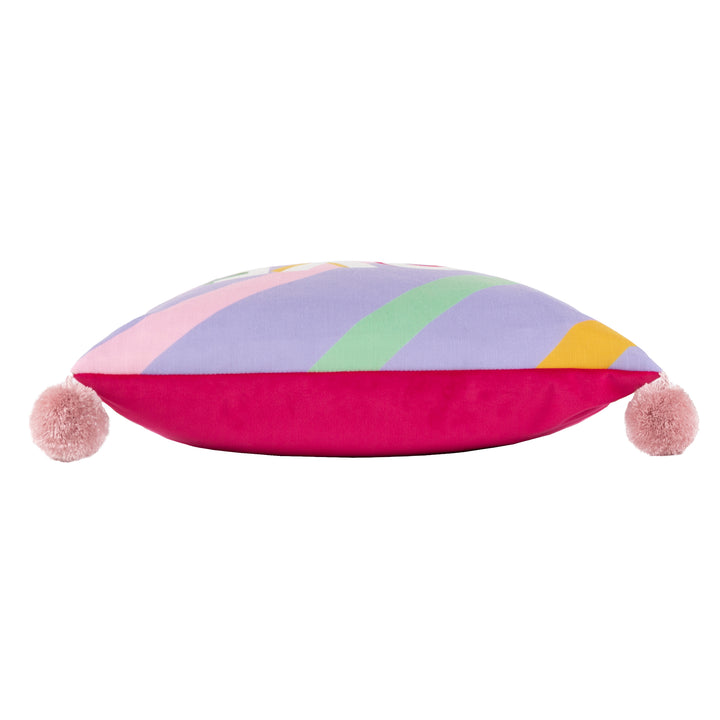 POM POMS LOVE WINS 43X43 CUSHION CASE LILAC