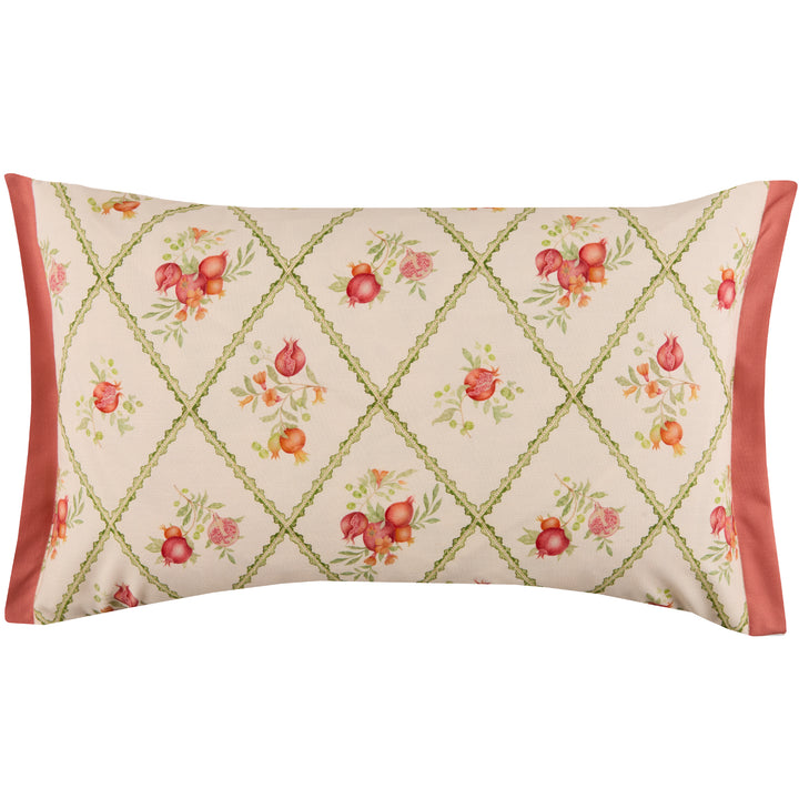 POMEGRANATE TRELLIS 40X60  OUTDOOR CUSHION CASE RED