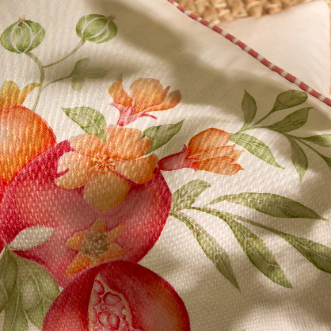 POMEGRANATE TRELLIS 43X43 OUTDOOR CUSHION CASE RED