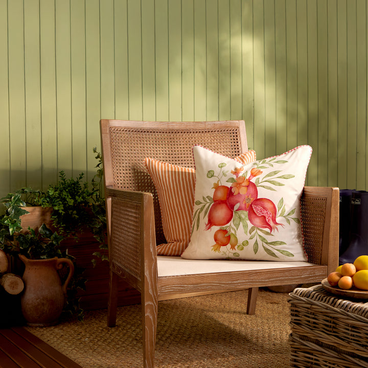 POMEGRANATE TRELLIS 43X43 OUTDOOR CUSHION CASE RED