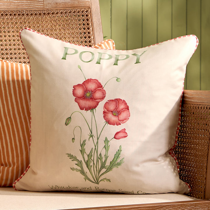 POPPY 50X50 OUTDOOR CUSHION CASE RED