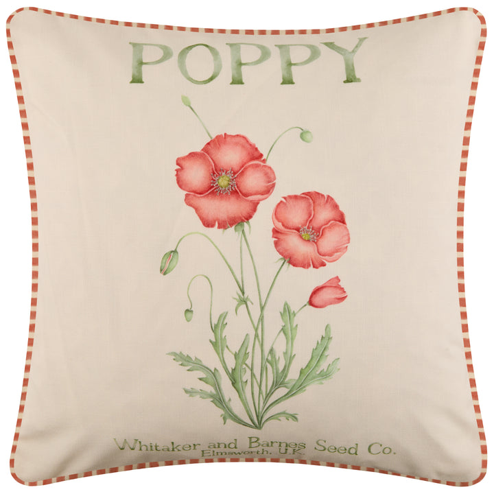 POPPY 50X50 OUTDOOR CUSHION CASE RED