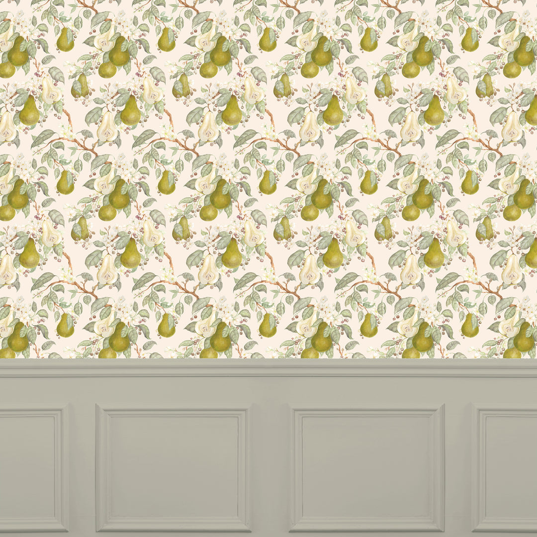 Pear Orchard Wallpaper Cream - image 2