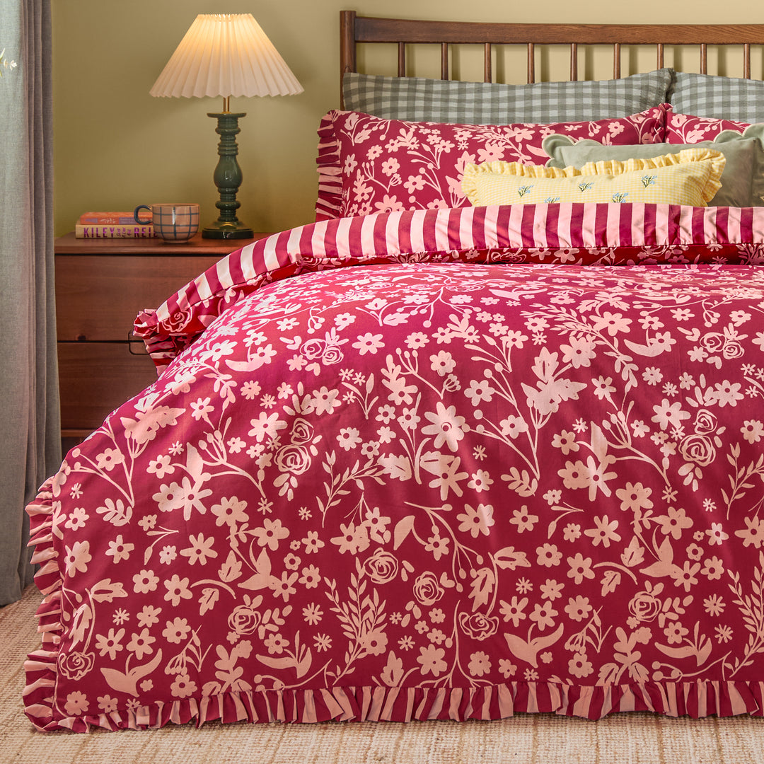 Posie Single Duvet Set Berry - image 4