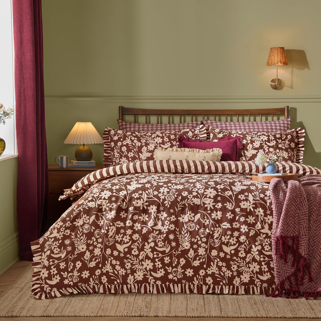 Posie Double Duvet Set Chocolate