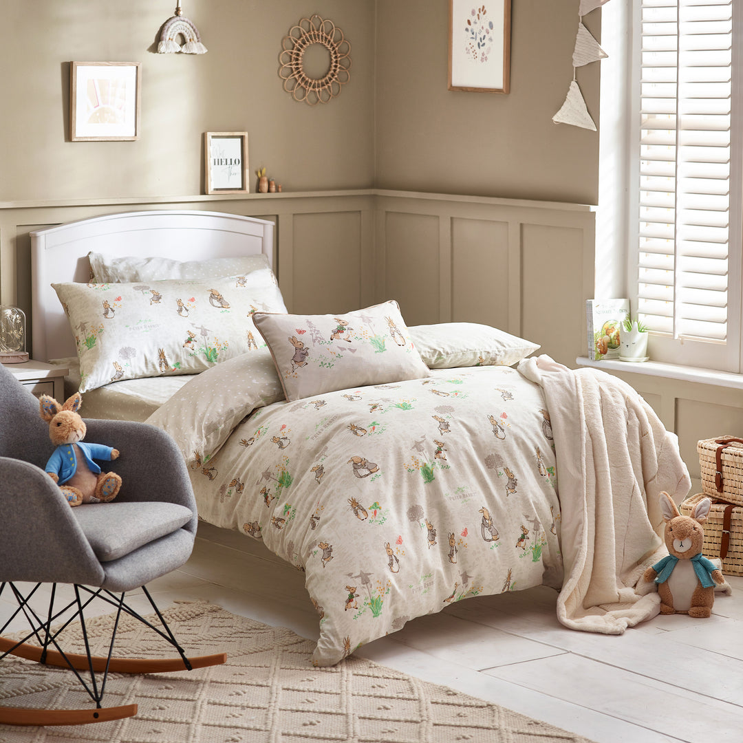 Peter Rabbit Classic Single Duvet Set Natural