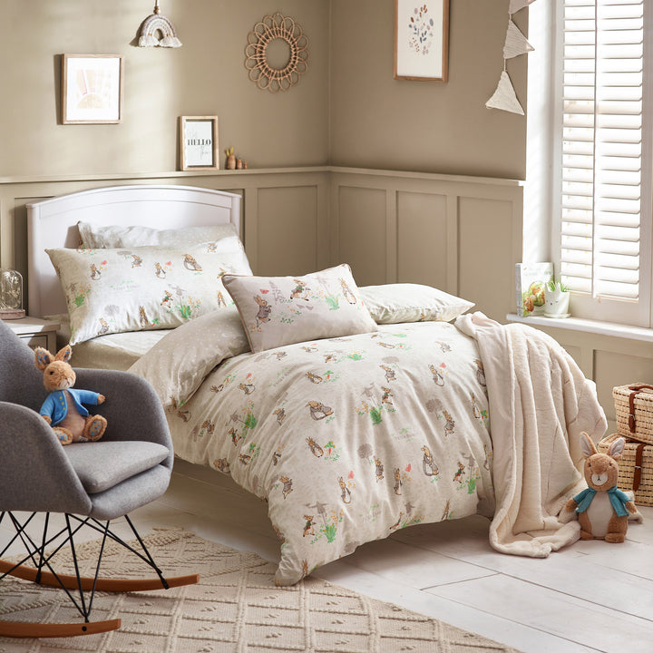 Peter Rabbit Classic Single Duvet Set Natural