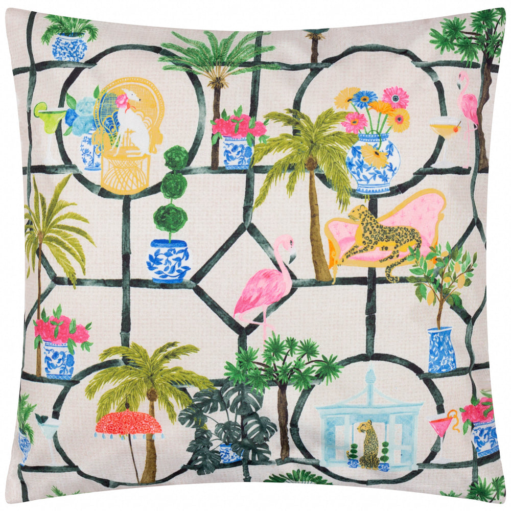 Palm Royale Club 45x45 Outdoor Cushion Case Multi - image 2
