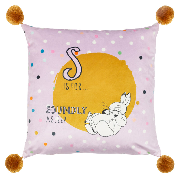 PETER RABBIT DOTTY 43X43 CUSHION CASE LILAC