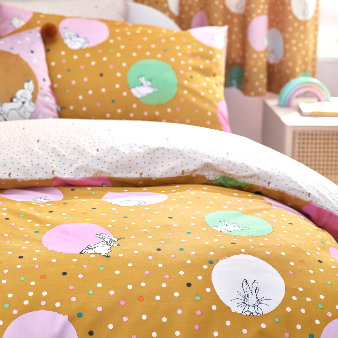 Peter Rabbit Dotty Double Duvet Set Ochre - image 4