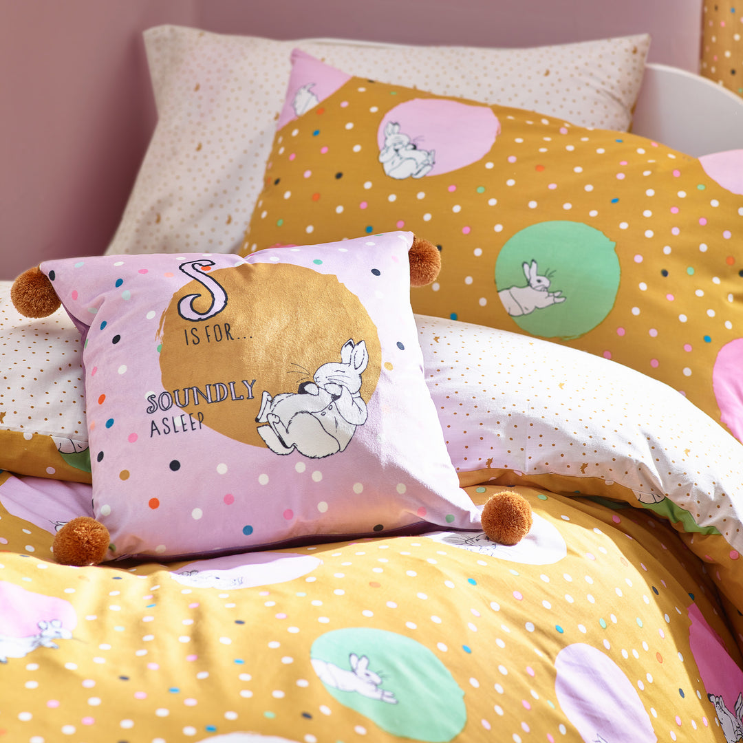 Peter Rabbit Dotty Double Duvet Set Ochre - image 5