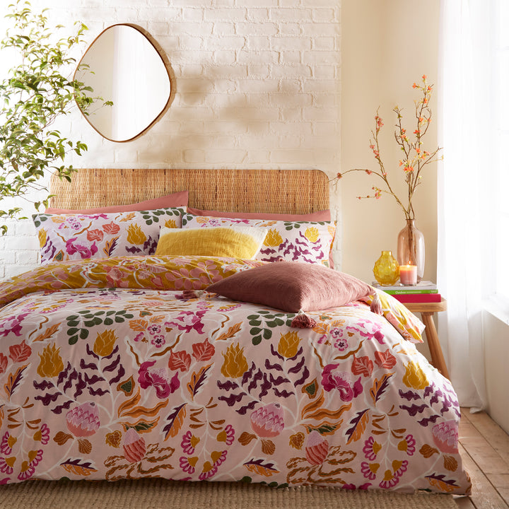 Protea King Size Duvet Set Pink