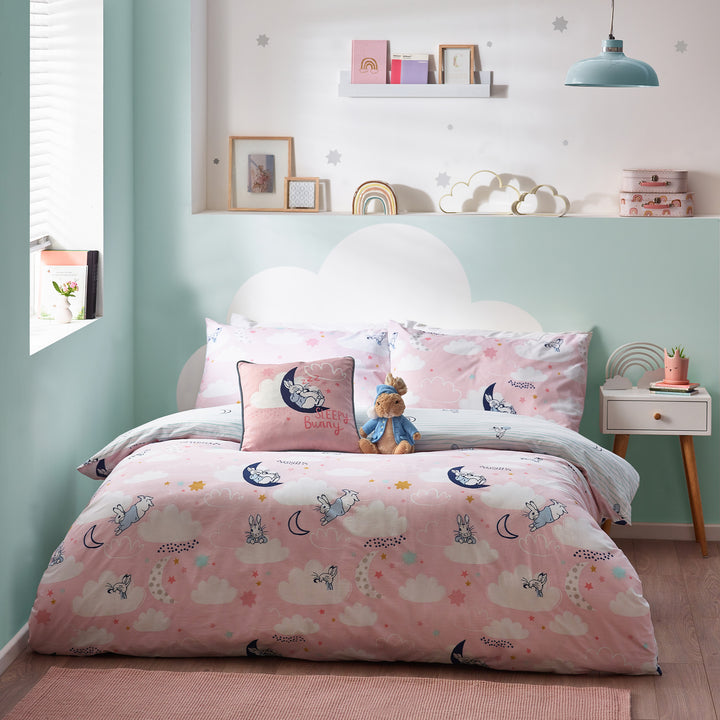Peter Rabbit Sleepy Head Single Duvet Set Pink - image 3