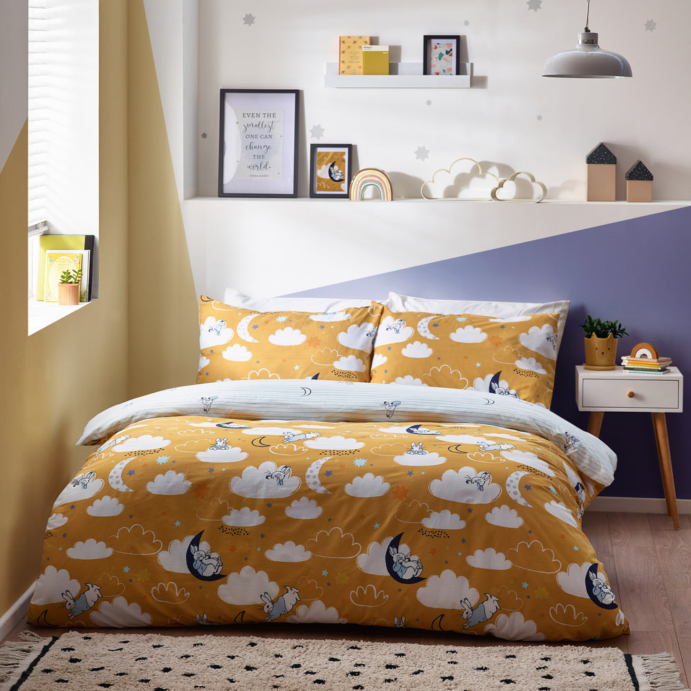 Peter Rabbit Sleepy Head Double Duvet Set Ochre - image 2