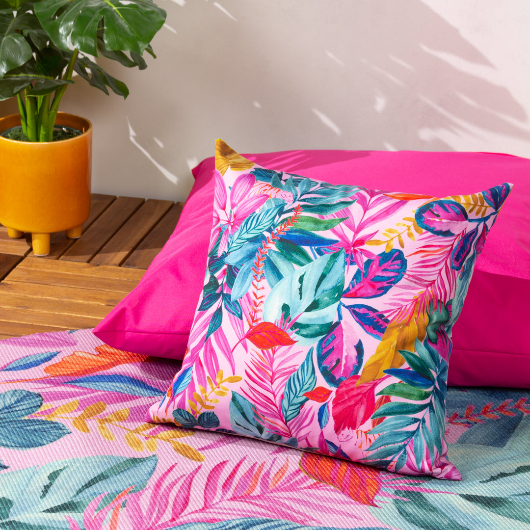 Psychadelic Jungle 43x43 Outdoor Cushion Cover Multi - image 4