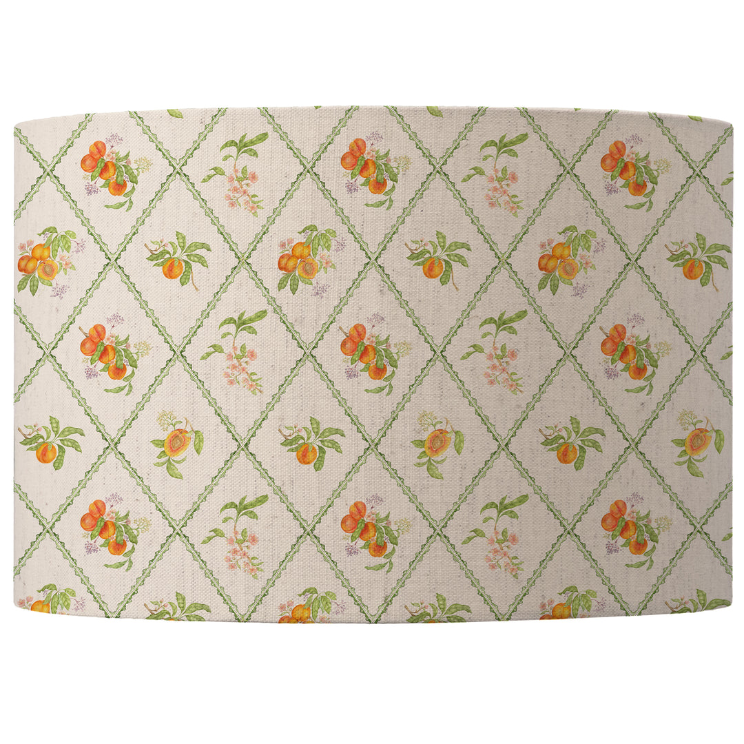 PEACH TRELLIS EVA 30CM LAMPSHADE MULTI
