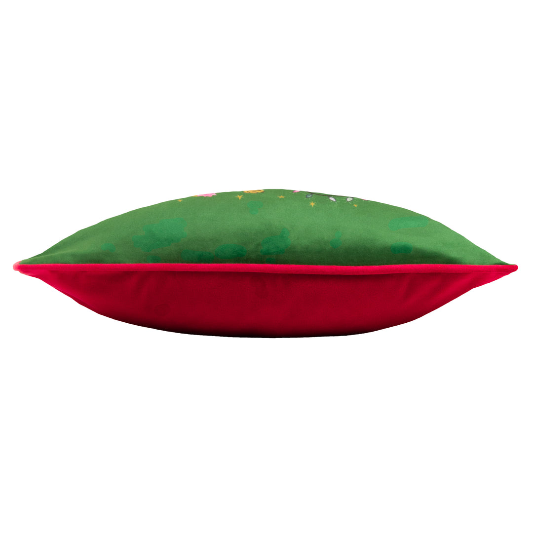 PURRFECT LEAPING LEOPARDS 43X43 CUSHION CASE GREEN/GOLD