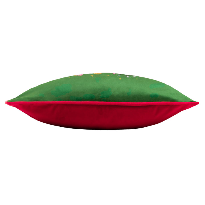 PURRFECT LEAPING LEOPARDS 43X43 CUSHION CASE GREEN/GOLD