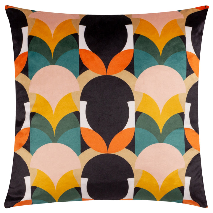 RAEYA 45X45 CUSHION CASE PEACH/BLACK