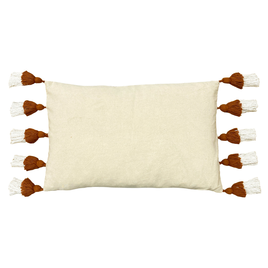 RAINBOW TUFT 30X50 CUSHION CASE BRICK