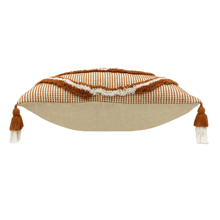 RAINBOW TUFT 30X50 CUSHION CASE BRICK