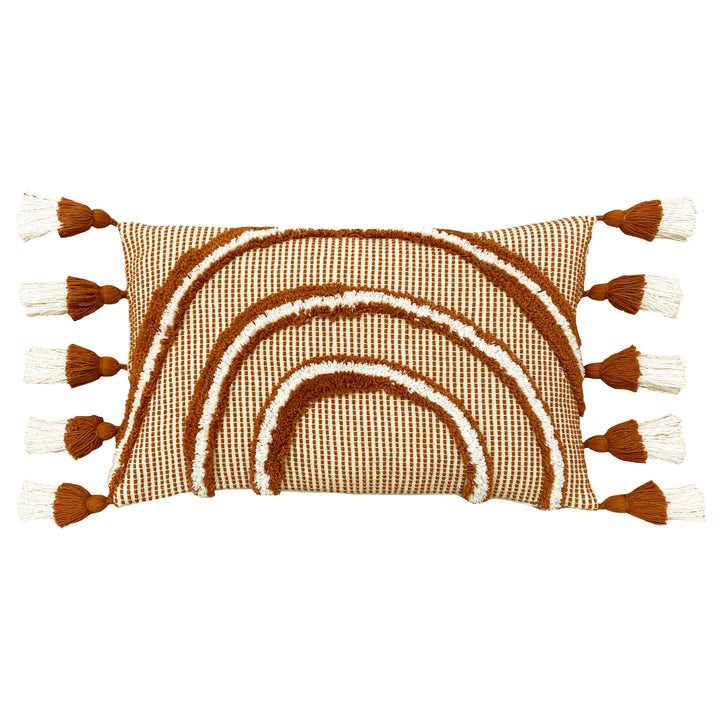 RAINBOW TUFT 30X50 CUSHION CASE BRICK