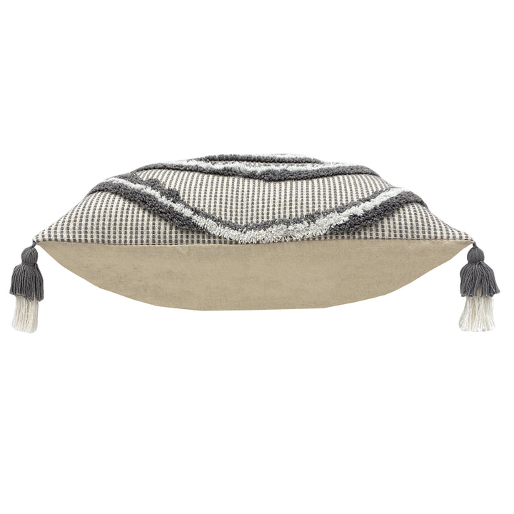 RAINBOW TUFT 30X50 CUSHION CASE GREY
