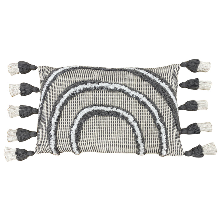 RAINBOW TUFT 30X50 CUSHION CASE GREY
