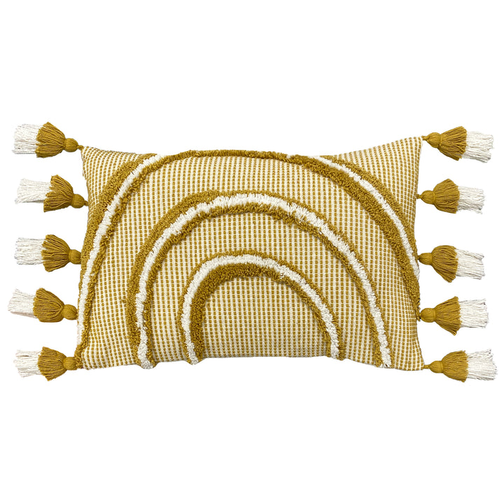 RAINBOW TUFT 30X50 CUSHION CASE OCHRE