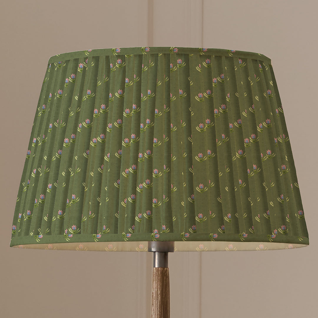 RAJA 50CM PLEATED TAPERED LAMPSHADE SAGE